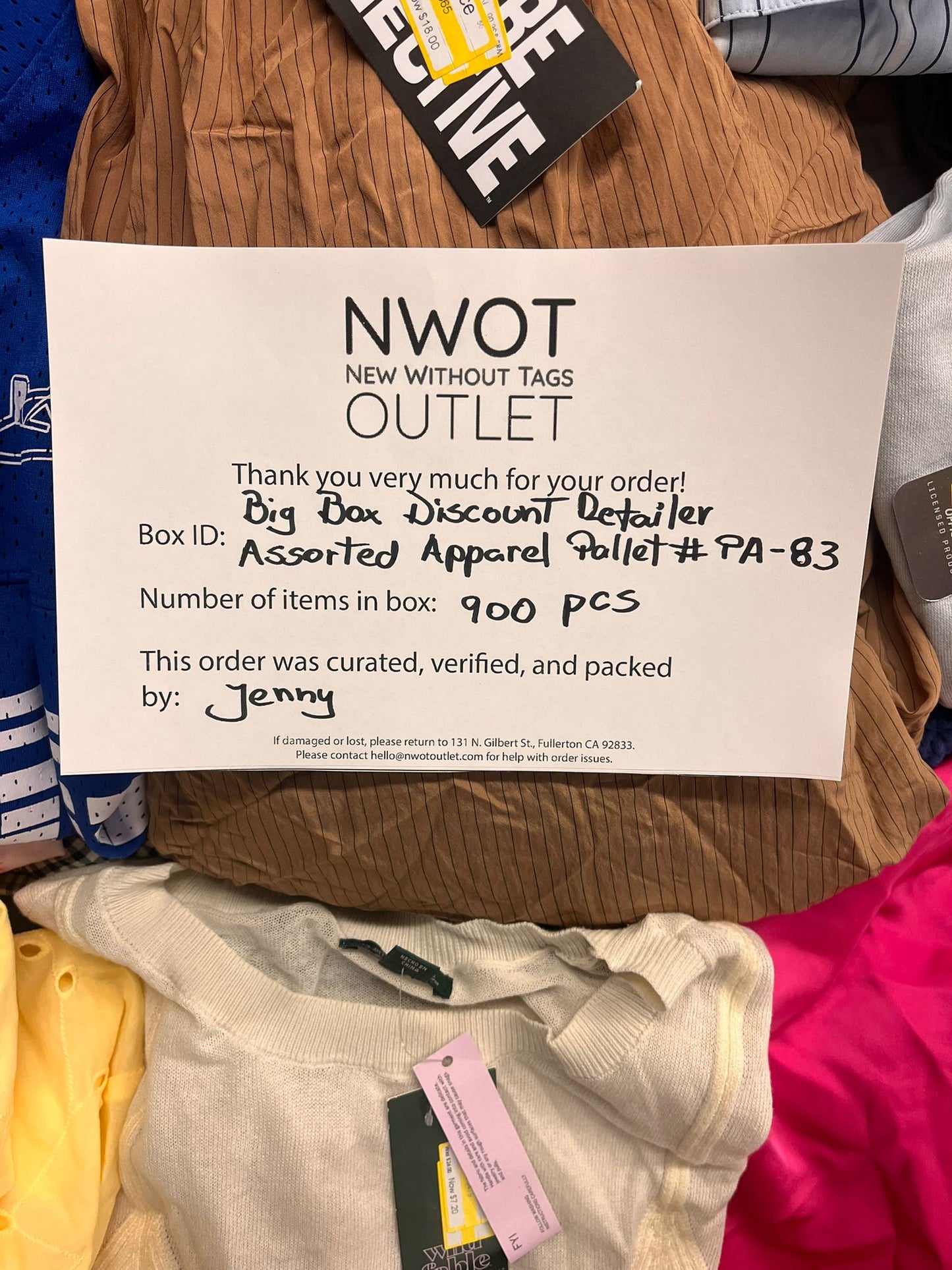 Target | Assorted  Apparel | 900 Pieces | Shelf Pulls & Returns | Pallet #PA-83