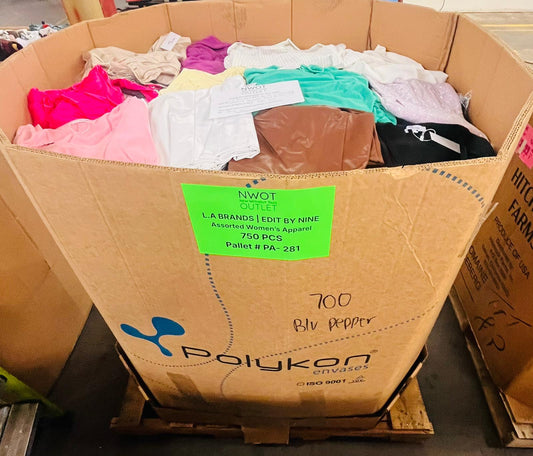 LA Brands | Edit by Nine | Assorted Apparel | 750 Pieces | Pallet #PA-281