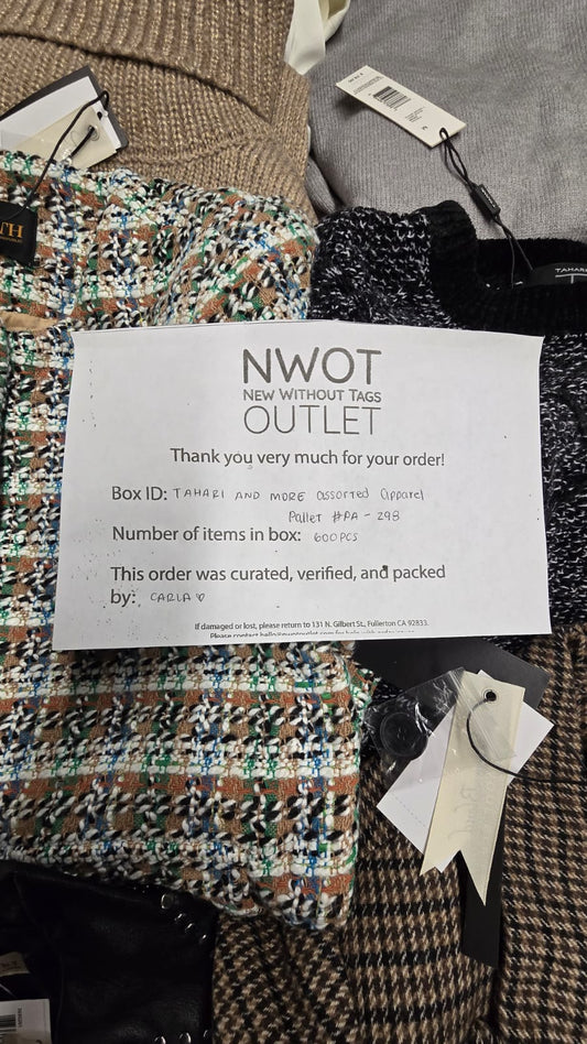 Tahari and more | Assorted  Apparel | 600 Pieces | New with Tag | Pallet #PA-298