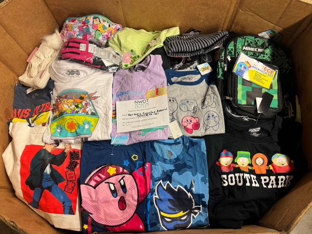 Hot Topic  | Assorted Apparel and Accessories | 350 Pieces | Pallet #PA-321