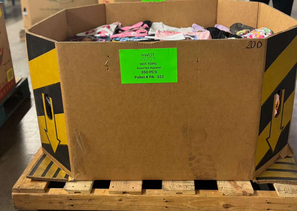 Hot Topic  | Assorted Apparel and Accessories | 350 Pieces | Pallet #PA-322