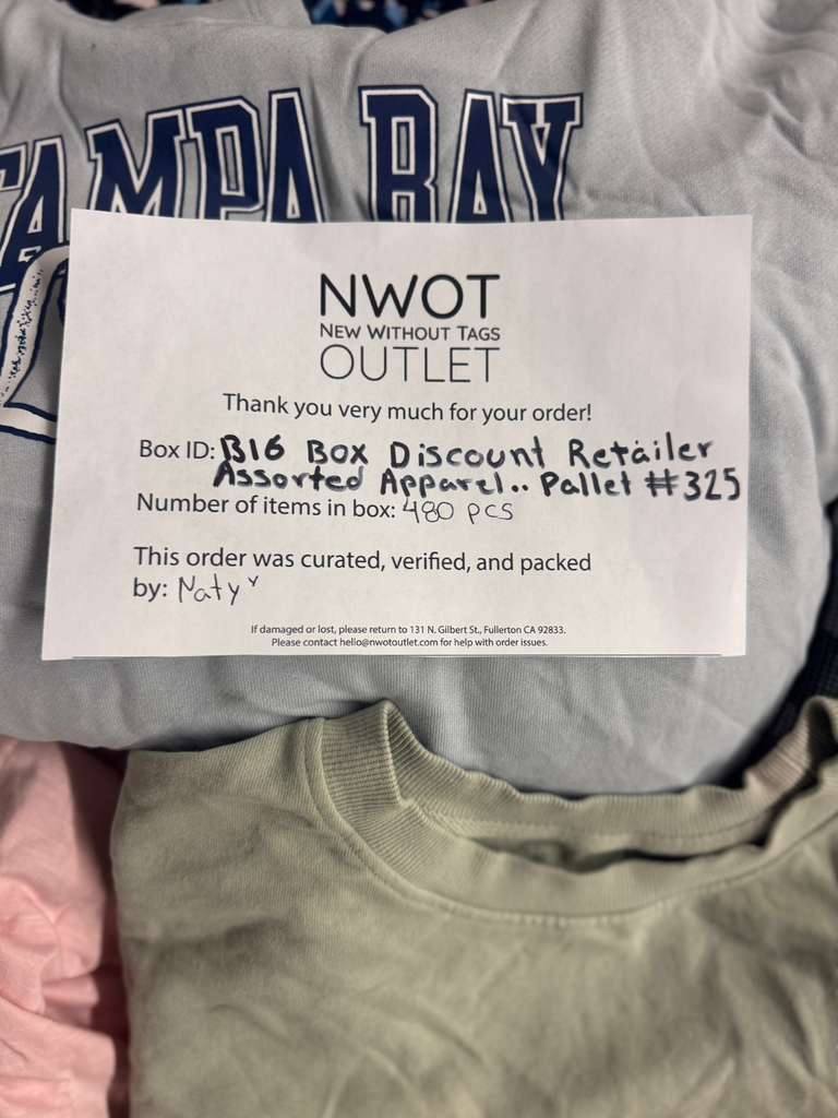 Target | Assorted  Apparel | 480 Pieces | Shelf Pulls & Returns | Pallet #PA-325