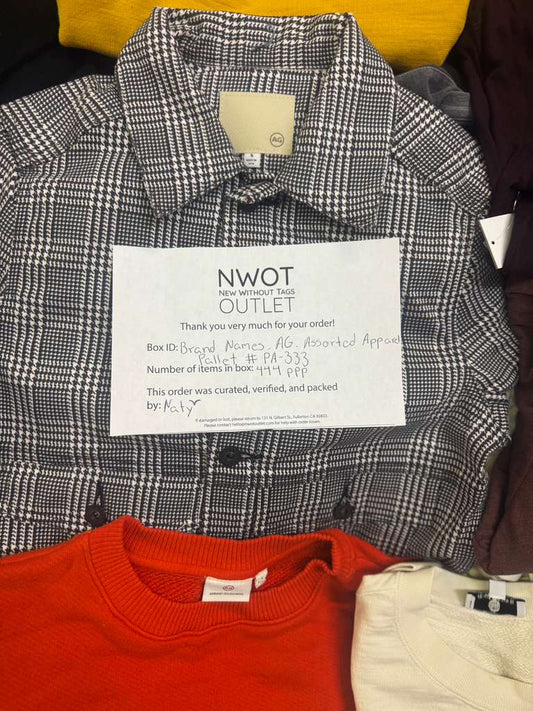 Brand Names | AG | Assorted Women's Apparel | 444 Pieces | Pallet #PA-333