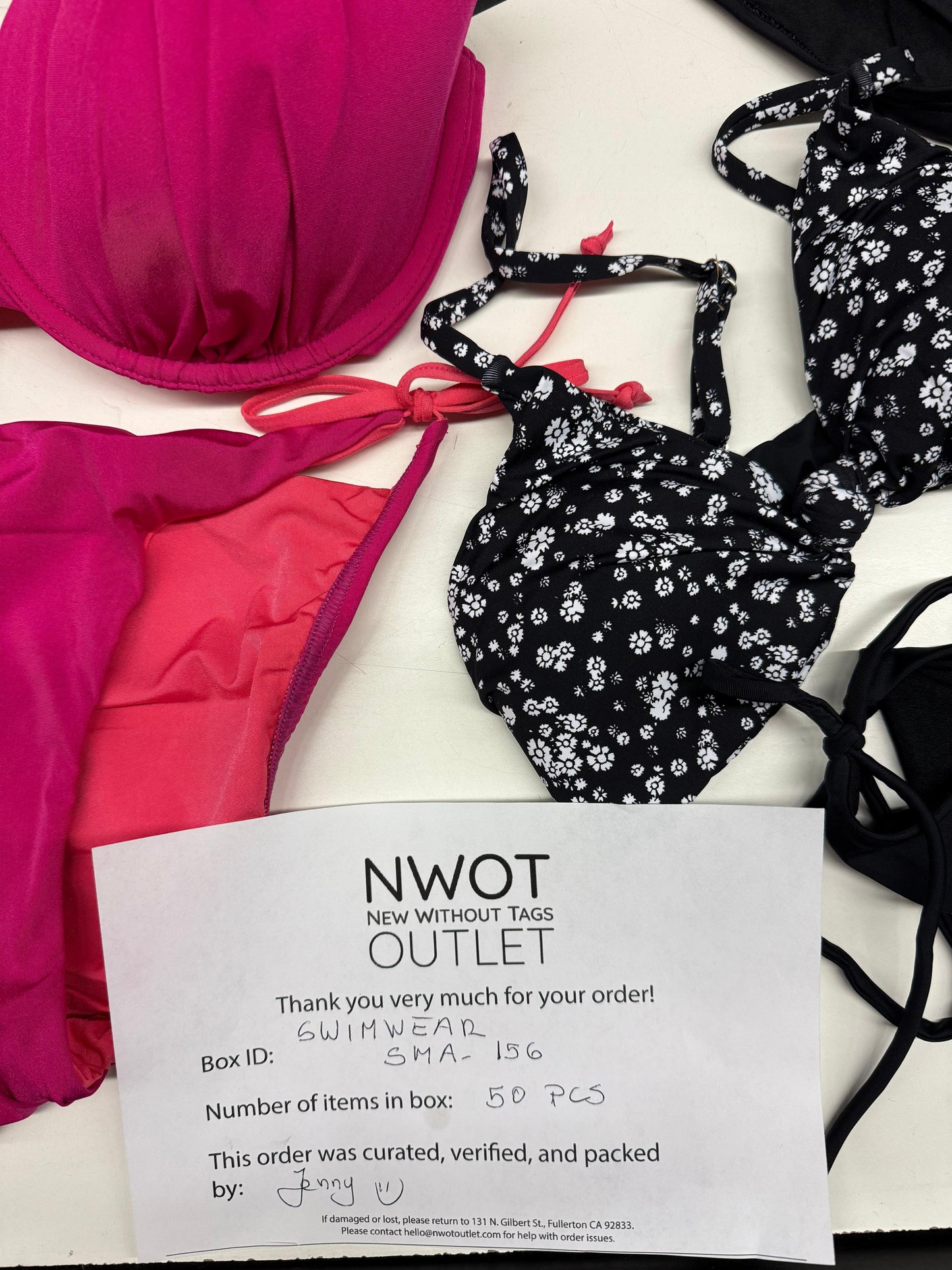 Swimwear  | Assorted Bikini Tops and Bikini Bottoms | 50 Pieces | Small Box # SMA-156