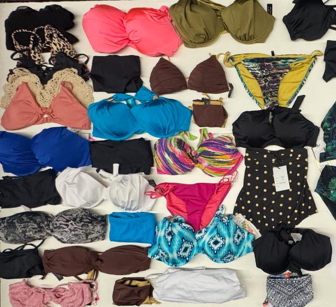 Swimwear  | Assorted Bikini Tops and Bikini Bottoms | 50 Pieces | Small Box # SMA-157