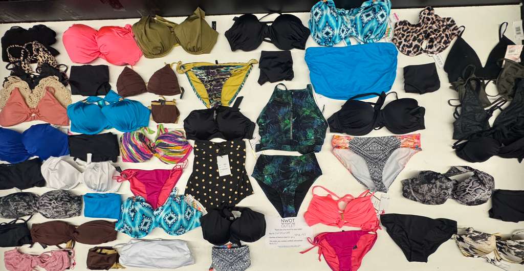 Swimwear  | Assorted Bikini Tops and Bikini Bottoms | 50 Pieces | Small Box # SMA-157
