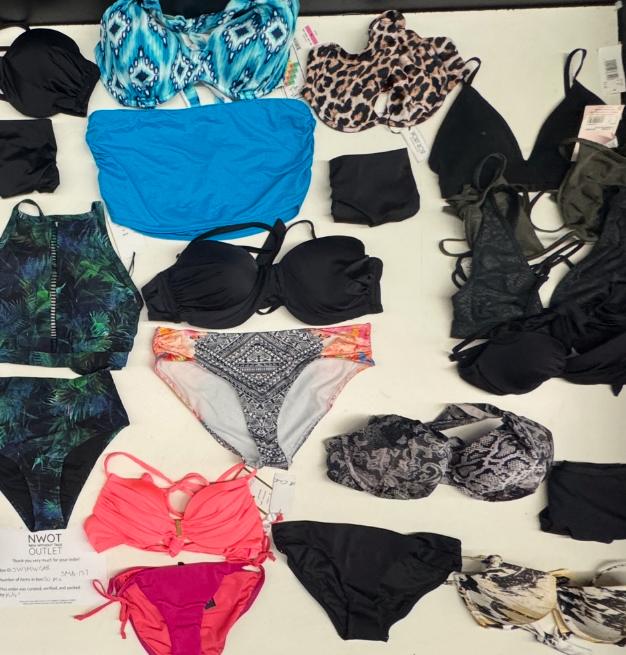 Swimwear  | Assorted Bikini Tops and Bikini Bottoms | 50 Pieces | Small Box # SMA-157