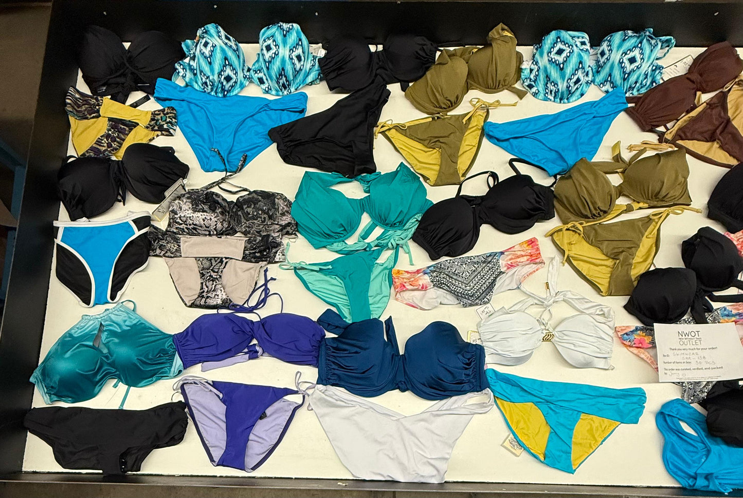 Swimwear  | Assorted Bikini Tops and Bikini Bottoms | 50 Pieces | Small Box # SMA-158