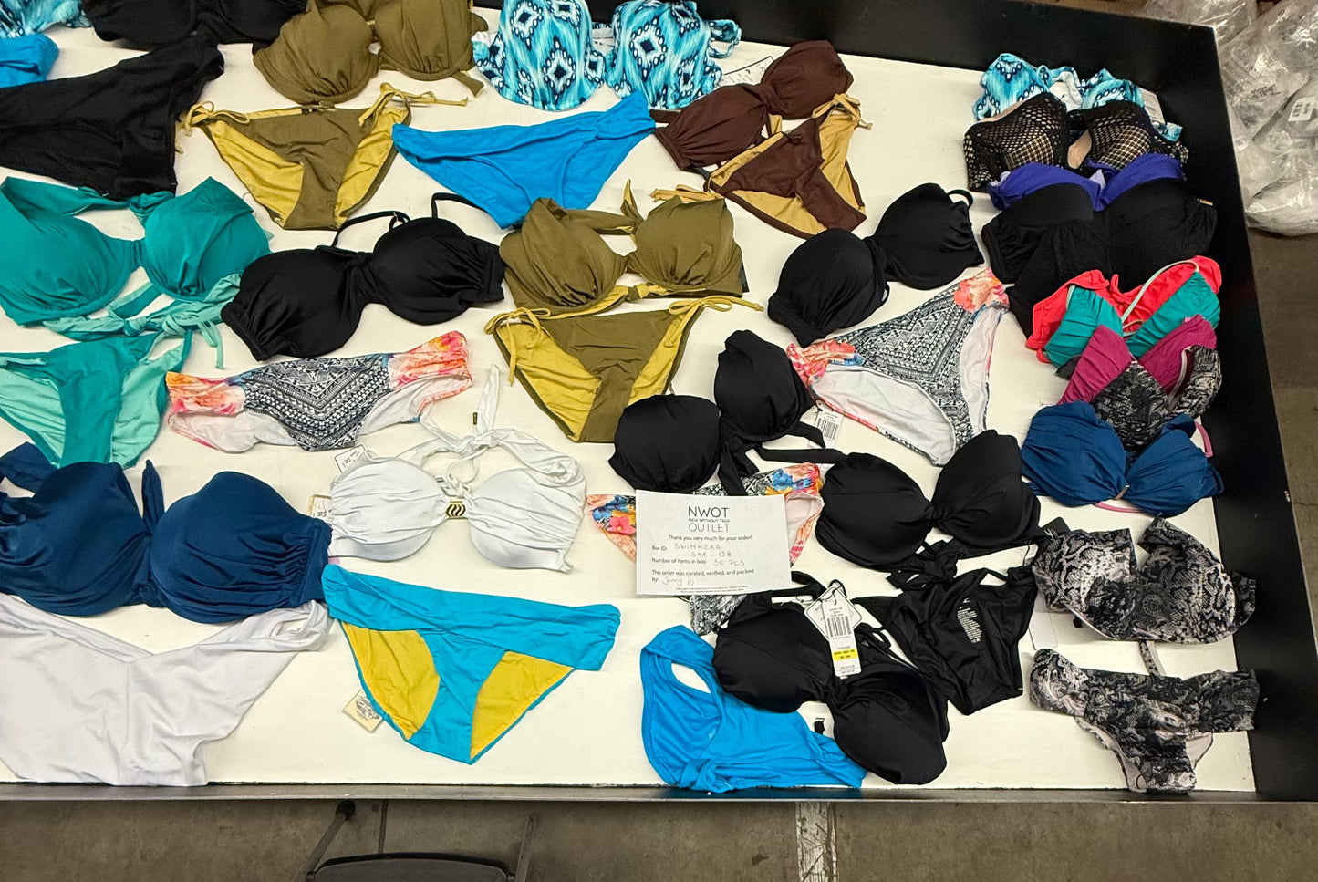 Swimwear  | Assorted Bikini Tops and Bikini Bottoms | 50 Pieces | Small Box # SMA-158