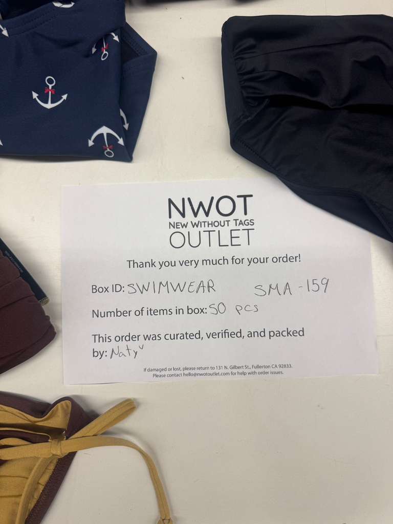 Swimwear  | Assorted Bikini Tops and Bikini Bottoms | 50 Pieces | Small Box # SMA-159