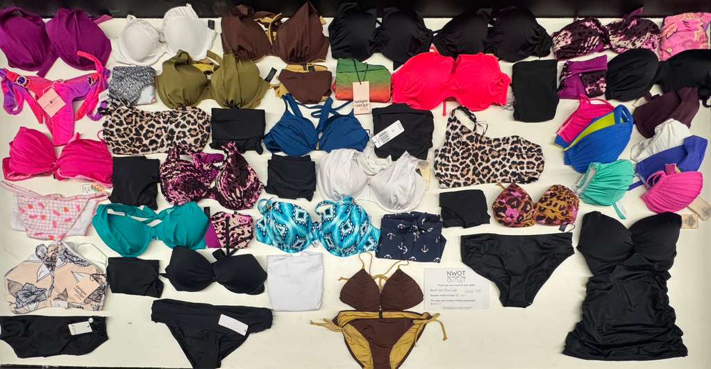 Swimwear  | Assorted Bikini Tops and Bikini Bottoms | 50 Pieces | Small Box # SMA-159