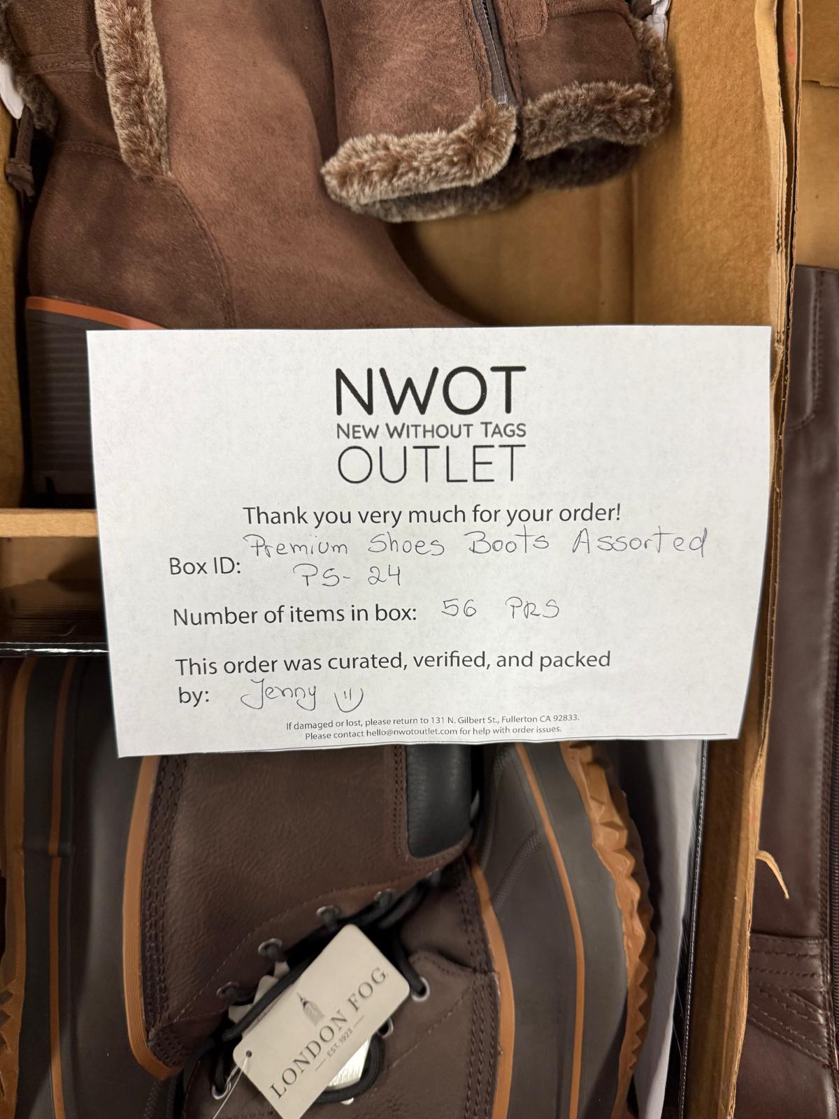 Premium Shoes | Boots Assorted  | 56 pairs | Pallets # PS-24