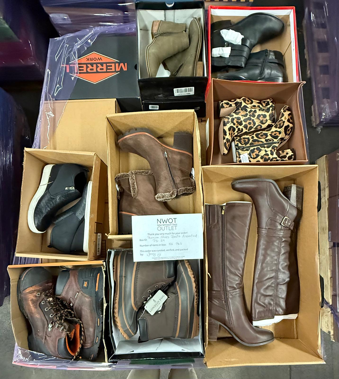 Premium Shoes | Boots Assorted  | 56 pairs | Pallets # PS-24