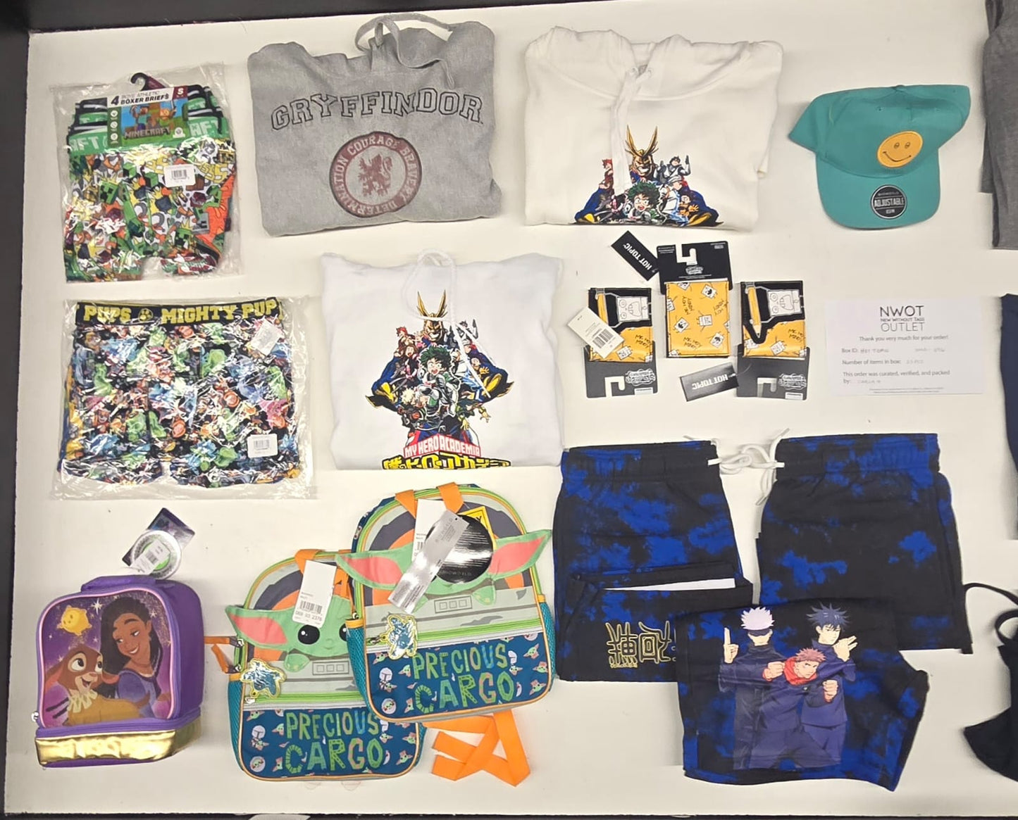 Hot Topic  | Assorted Apparel and Accessories | 25 Pieces | Small Box# SMA-196