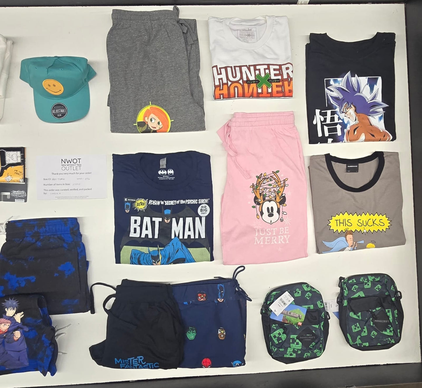 Hot Topic  | Assorted Apparel and Accessories | 25 Pieces | Small Box# SMA-196