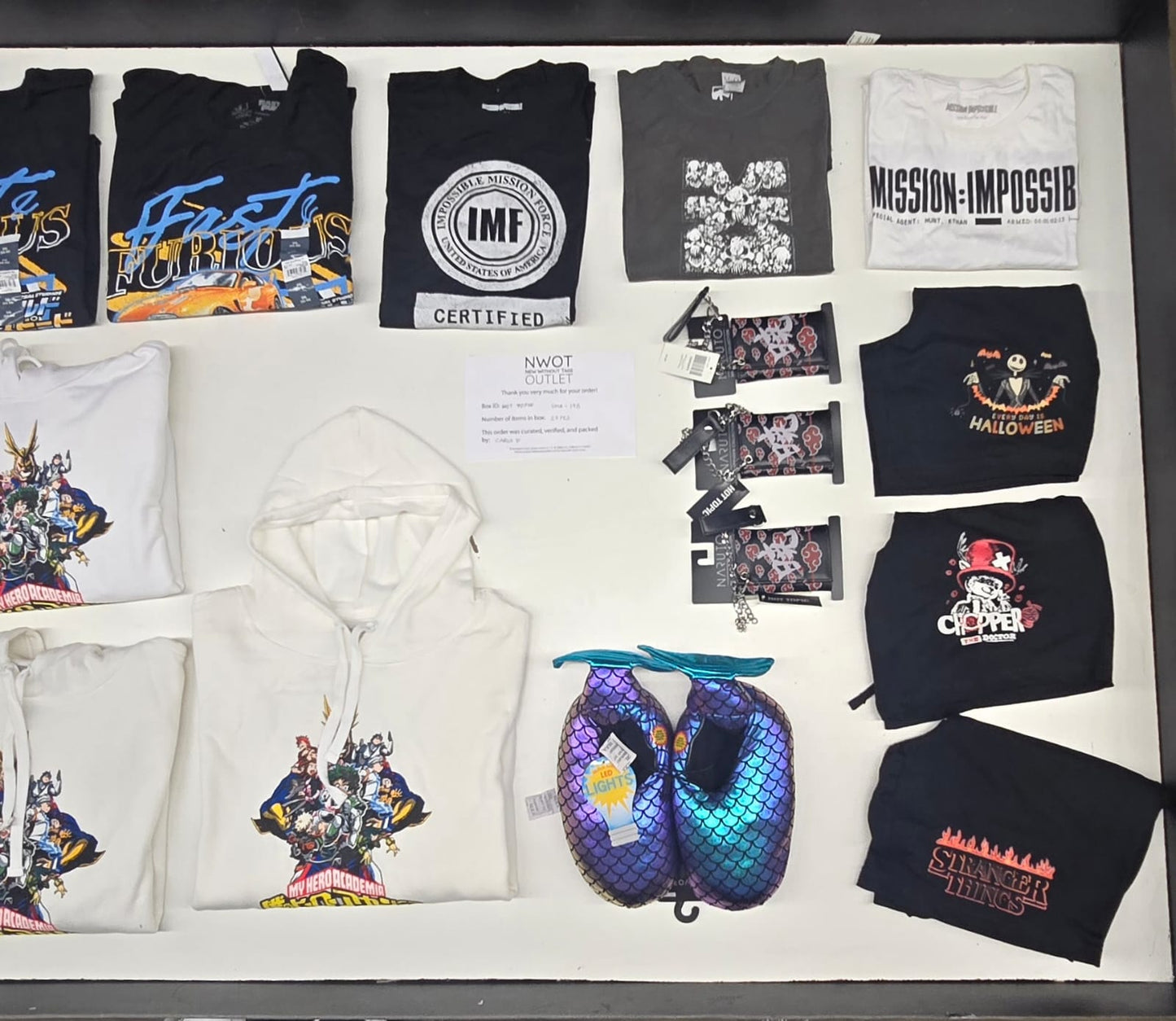 Hot Topic  | Assorted Apparel and Accessories | 25 Pieces | Small Box# SMA-198