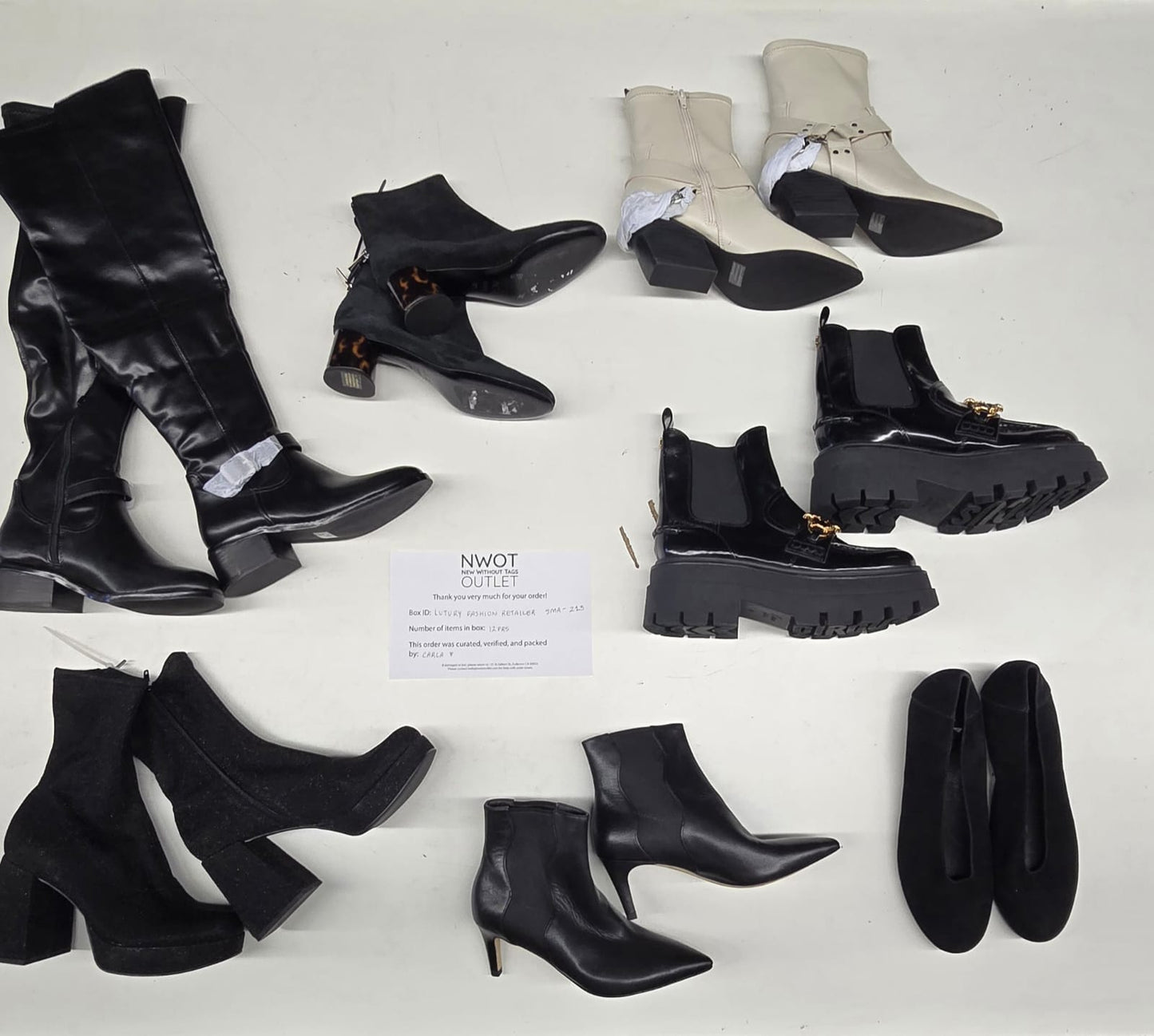 Luxury Fashion Retailer | Assorted Footwear | 12 pairs | Small Box# SMA-213