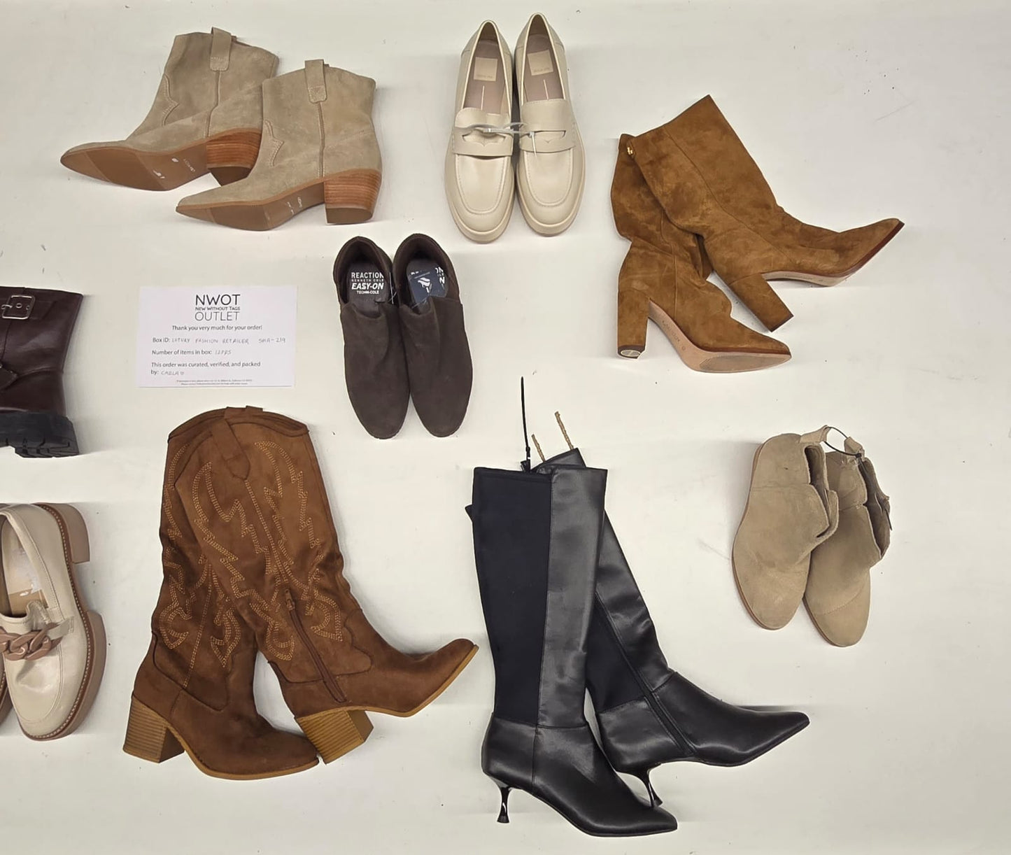 Luxury Fashion Retailer | Assorted Footwear | 12 pairs | Small Box# SMA-219