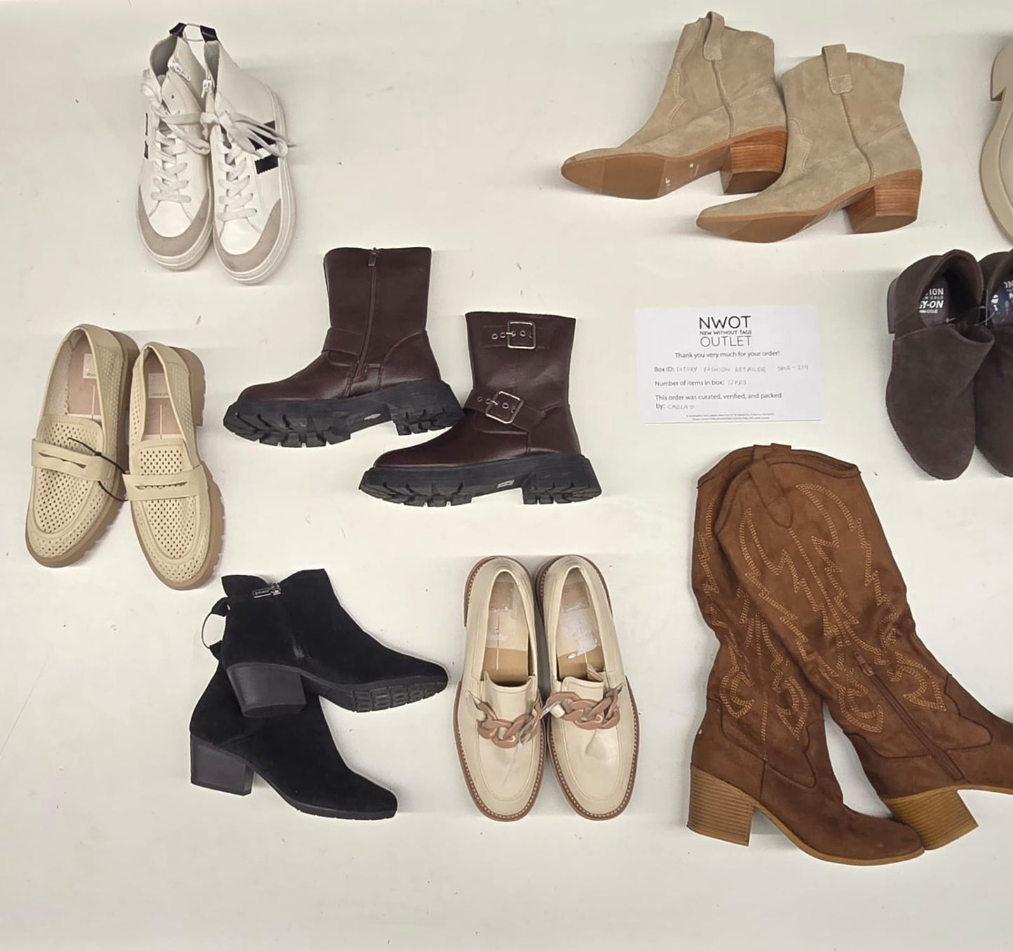 Luxury Fashion Retailer | Assorted Footwear | 12 pairs | Small Box# SMA-219