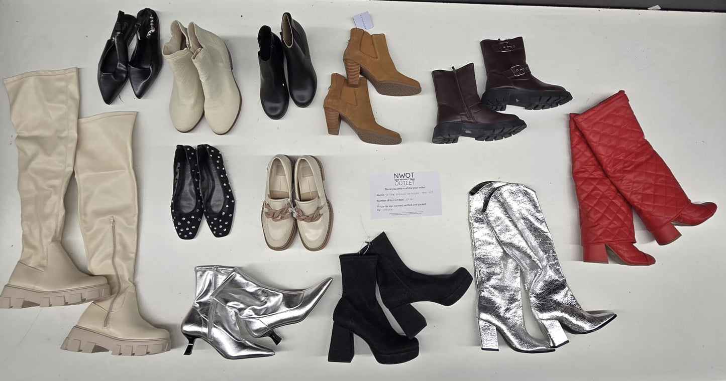 Luxury Fashion Retailer | Assorted Footwear | 12 pairs | Small Box# SMA-215