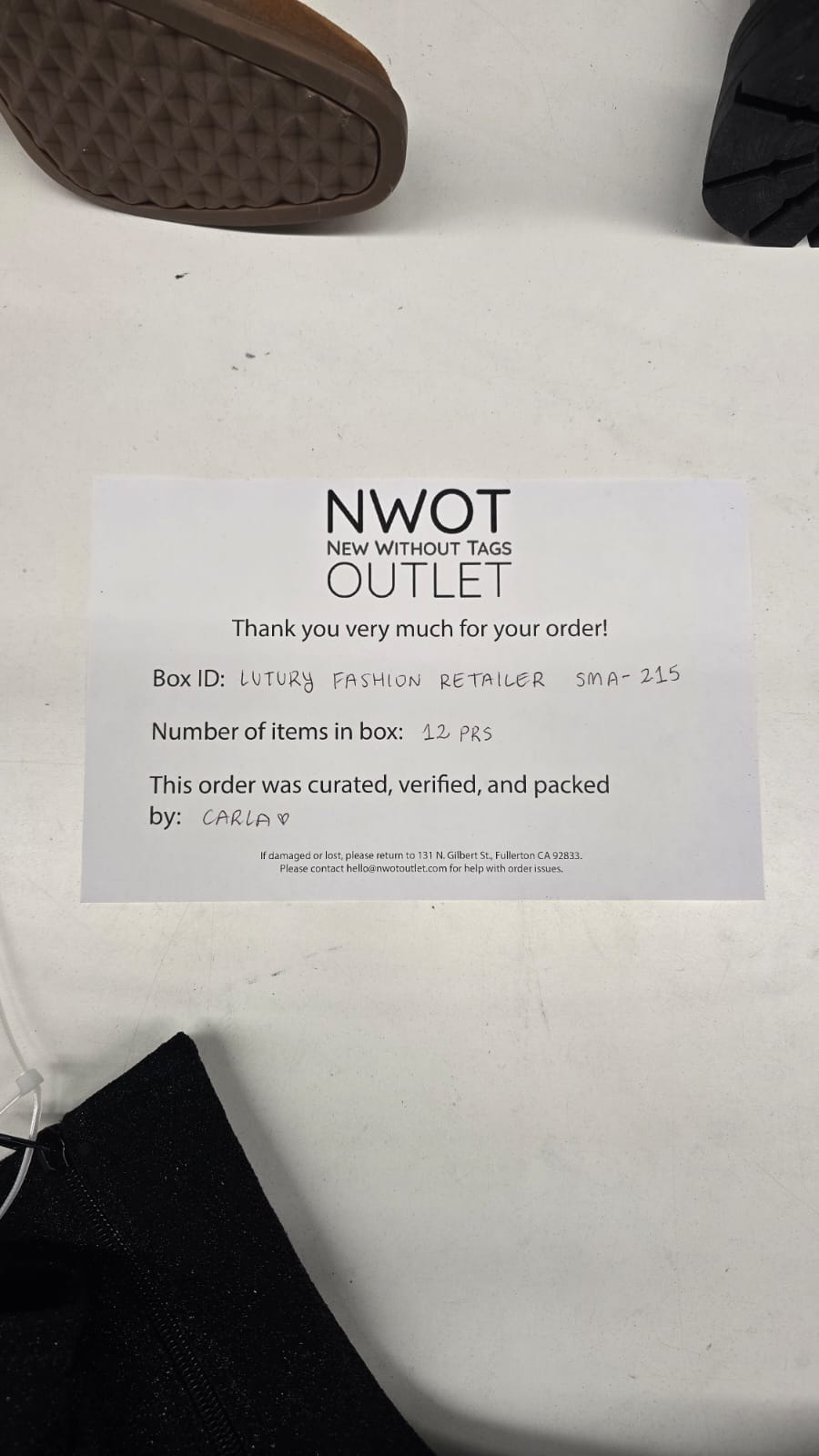 Luxury Fashion Retailer | Assorted Footwear | 12 pairs | Small Box# SMA-215