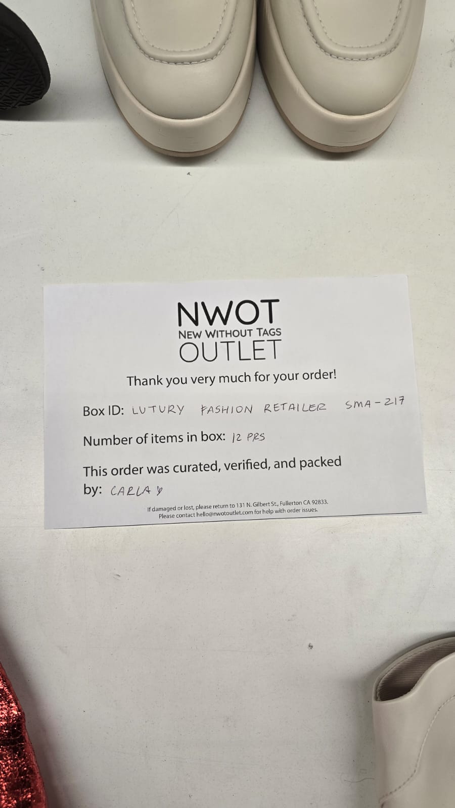 Luxury Fashion Retailer | Assorted Footwear | 12 pairs | Small Box# SMA-217