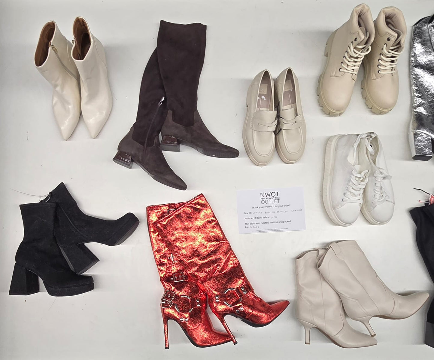 Luxury Fashion Retailer | Assorted Footwear | 12 pairs | Small Box# SMA-217