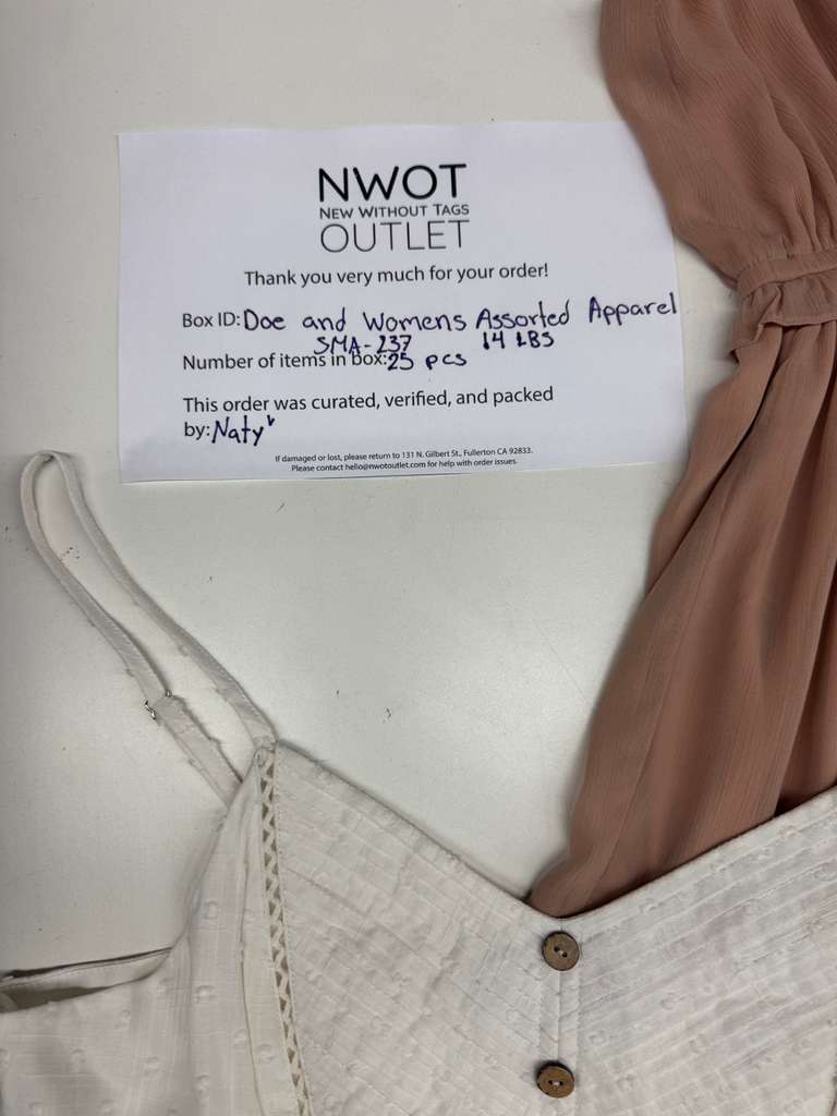 Doe And Rae | Women Assorted Apparel | 25 Pieces | Small Box# SMA-237