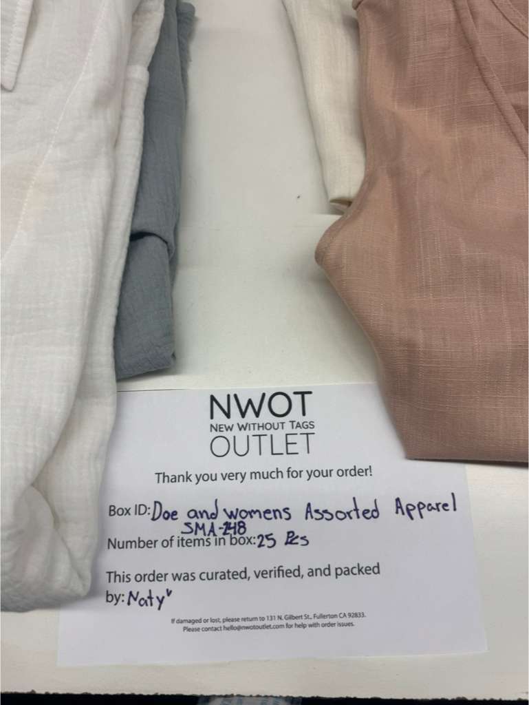 Doe And Rae | Women Assorted Apparel | 25 Pieces | Small Box# SMA-248