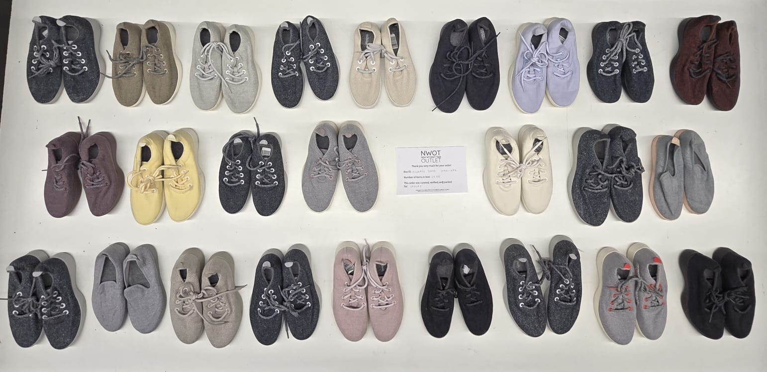 Allbirds Shoes | Assorted Footwear | 25 Pieces | Small Box# SMA-272