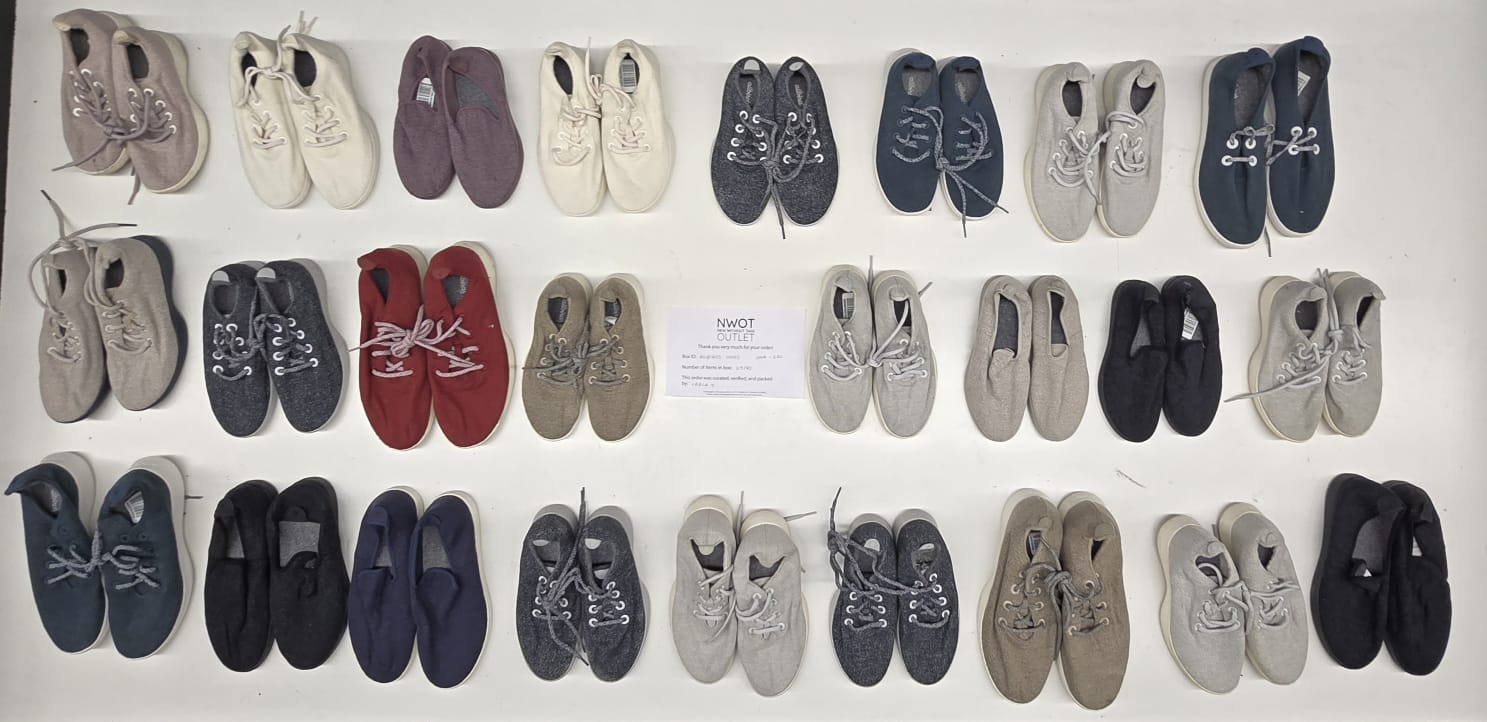 Allbirds Shoes | Assorted Footwear | 25 Pieces | Small Box# SMA-270