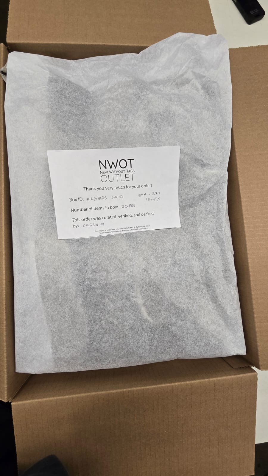 Allbirds Shoes | Assorted Footwear | 25 Pieces | Small Box# SMA-270