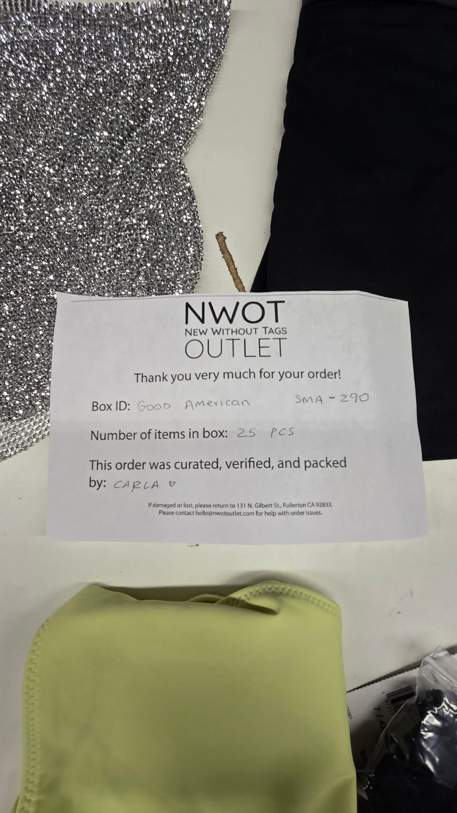 Good American | Assorted Women's Apparel | 25 Pieces | SMALL BOX # SMA-290