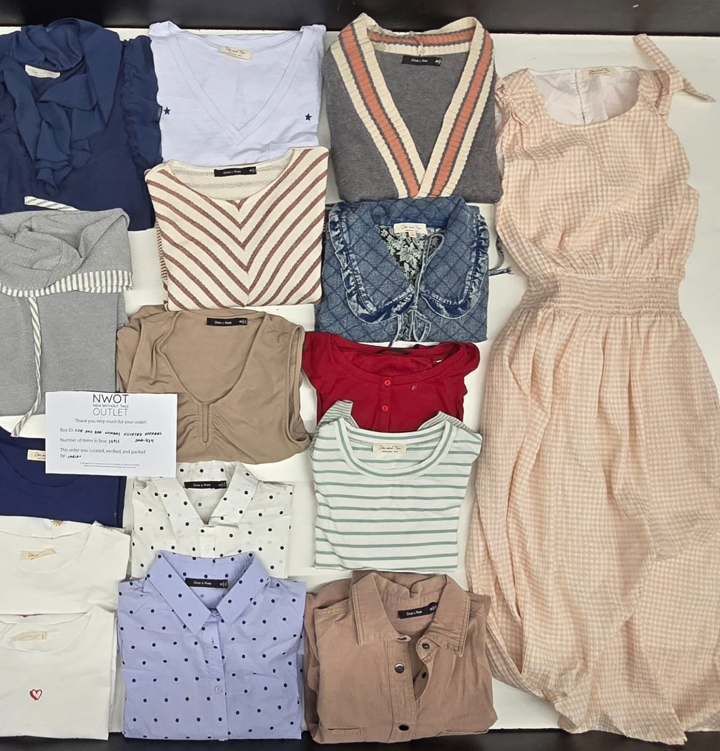 Doe And Rae | Women Assorted Apparel | 25 Pieces | Small Box# SMA-424