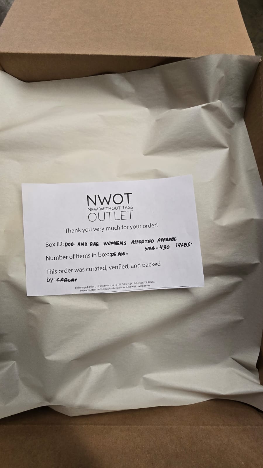 Doe And Rae | Women Assorted Apparel | 25 Pieces | Small Box# SMA-430