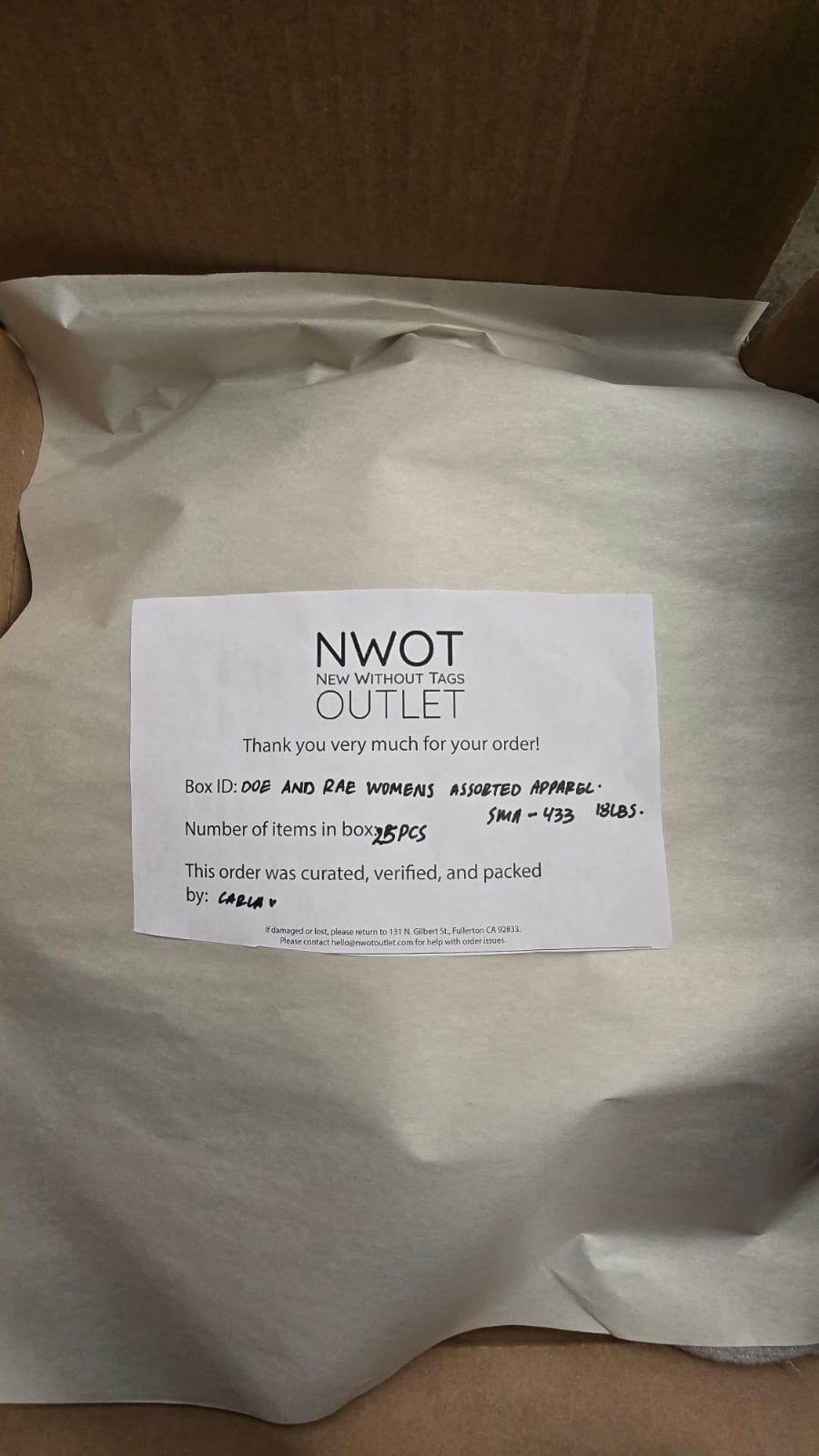 Doe And Rae | Women Assorted Apparel | 25 Pieces | Small Box# SMA-433