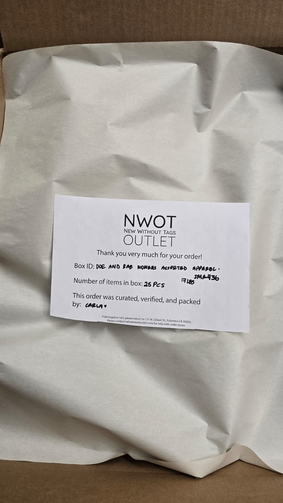 Doe And Rae | Women Assorted Apparel | 25 Pieces | Small Box# SMA-436