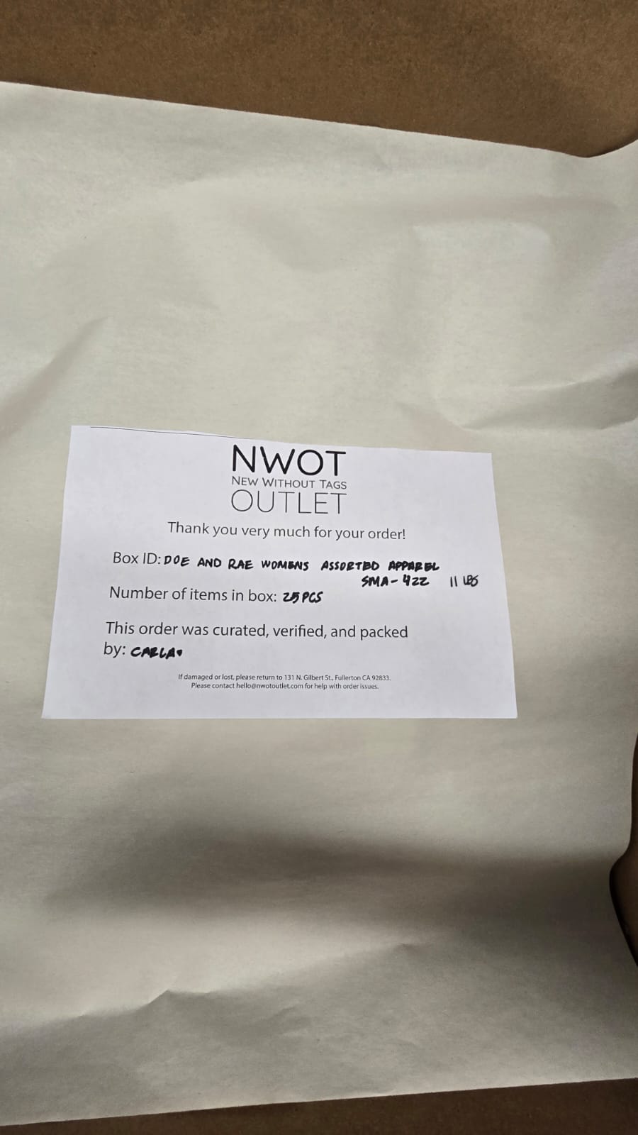 Doe And Rae | Women Assorted Apparel | 25 Pieces | Small Box# SMA-422