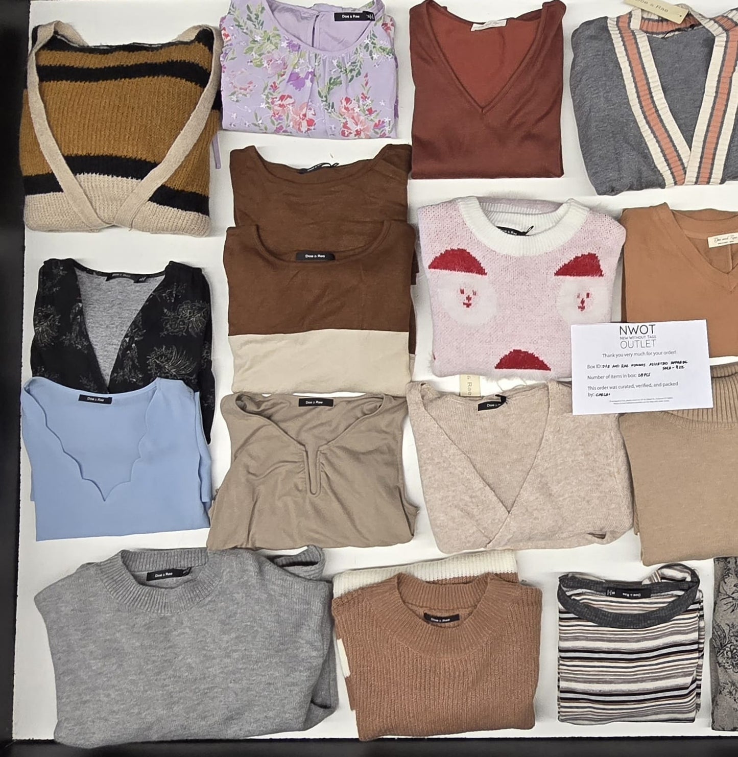 Doe And Rae | Women Assorted Apparel | 25 Pieces | Small Box# SMA-422