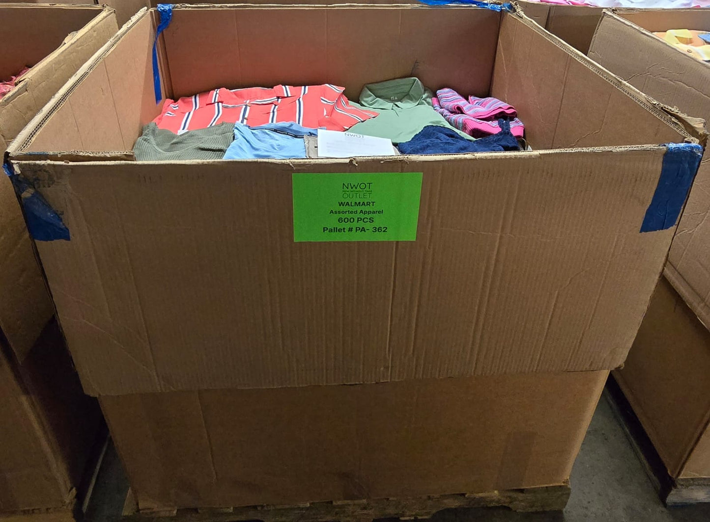 Walmart | Assorted  Apparel | 600 Pieces | Pallet #PA-362