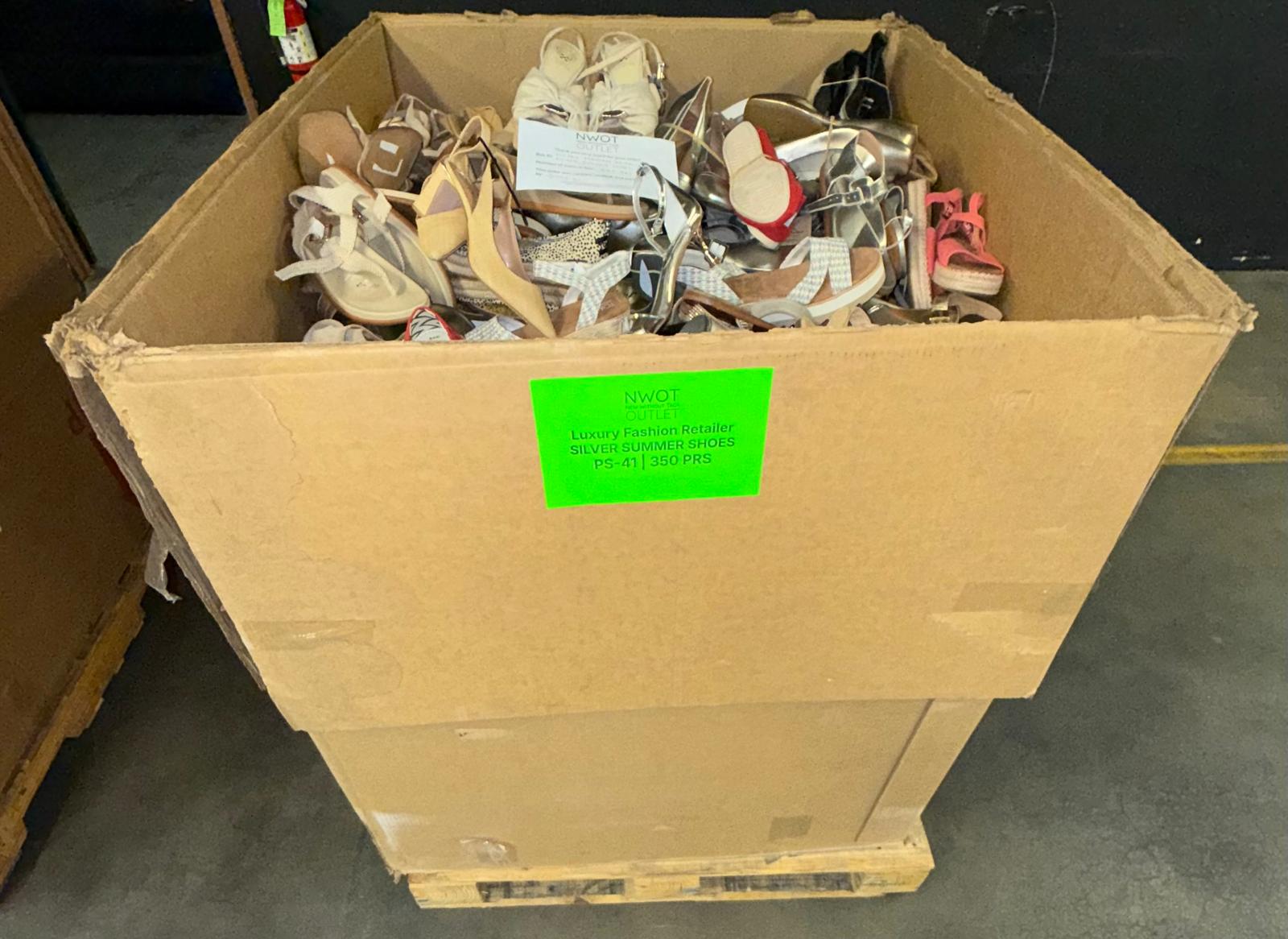 Luxury Fashion Retailer | Silver Summer Shoes | 350 pairs | Pallet# PS-41