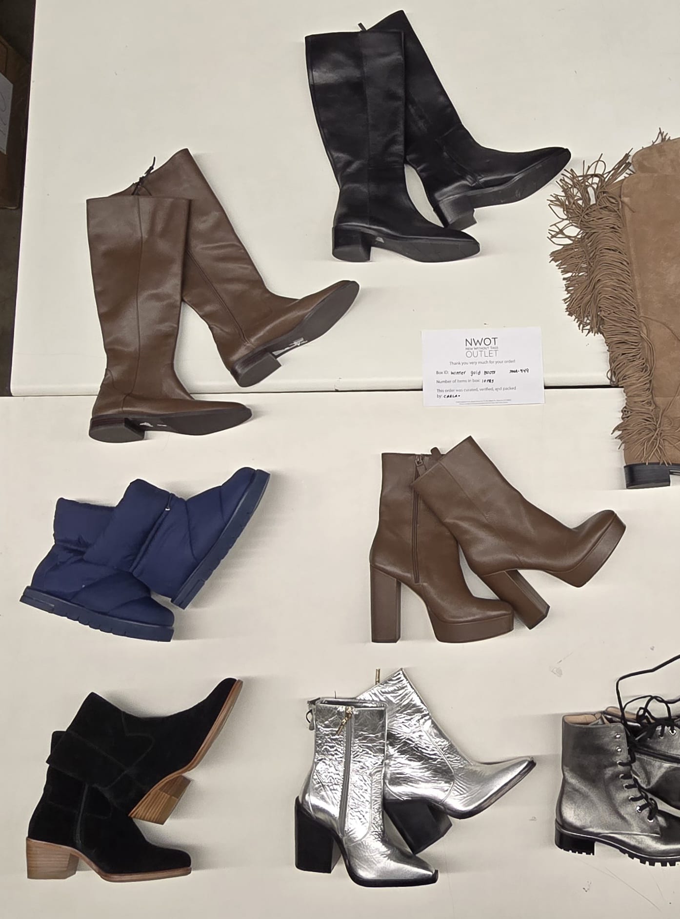 Winter Golden Boots | Assorted  Boots | 10 pairs | Small Box# SMA-449