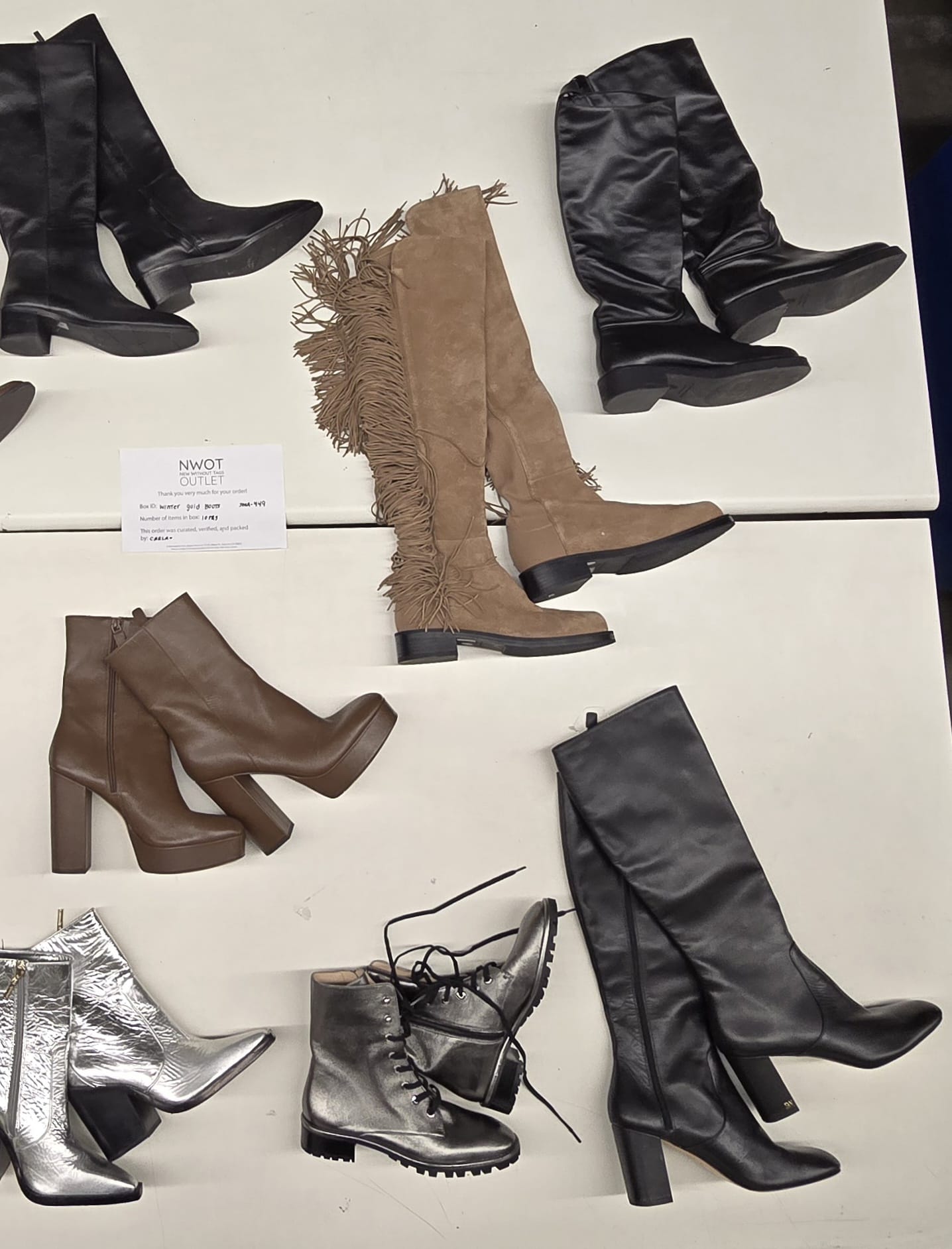 Winter Golden Boots | Assorted  Boots | 10 pairs | Small Box# SMA-449