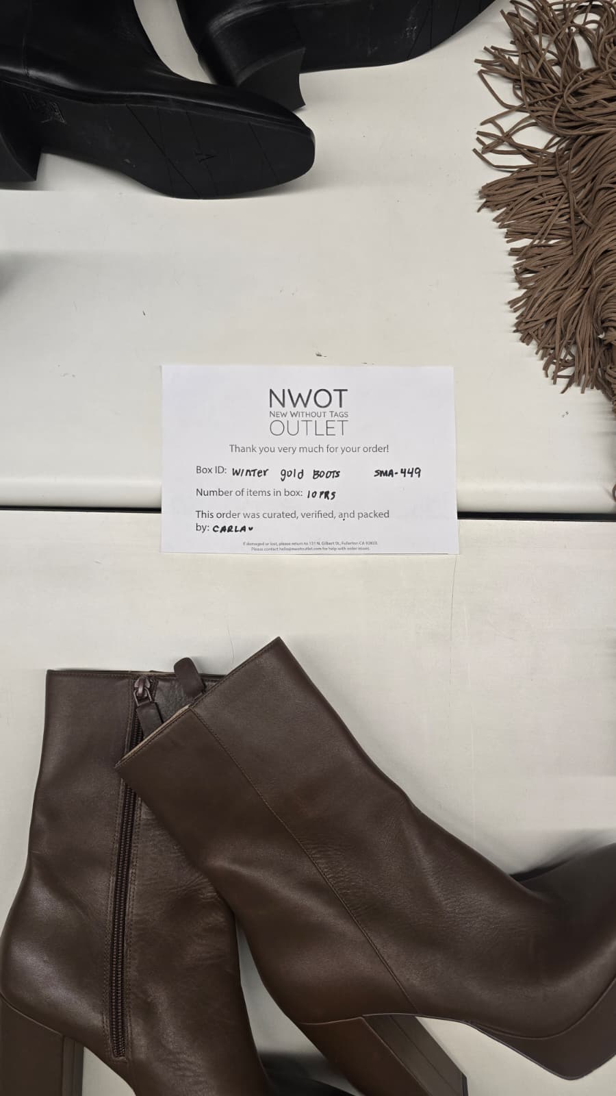 Winter Golden Boots | Assorted  Boots | 10 pairs | Small Box# SMA-449