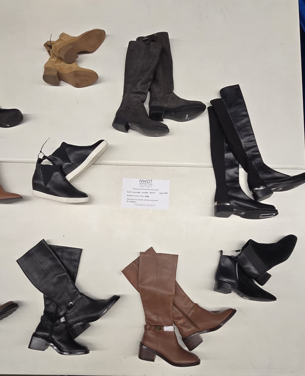 Winter Golden Boots | Assorted  Boots | 10 pairs | Small Box# SMA-450