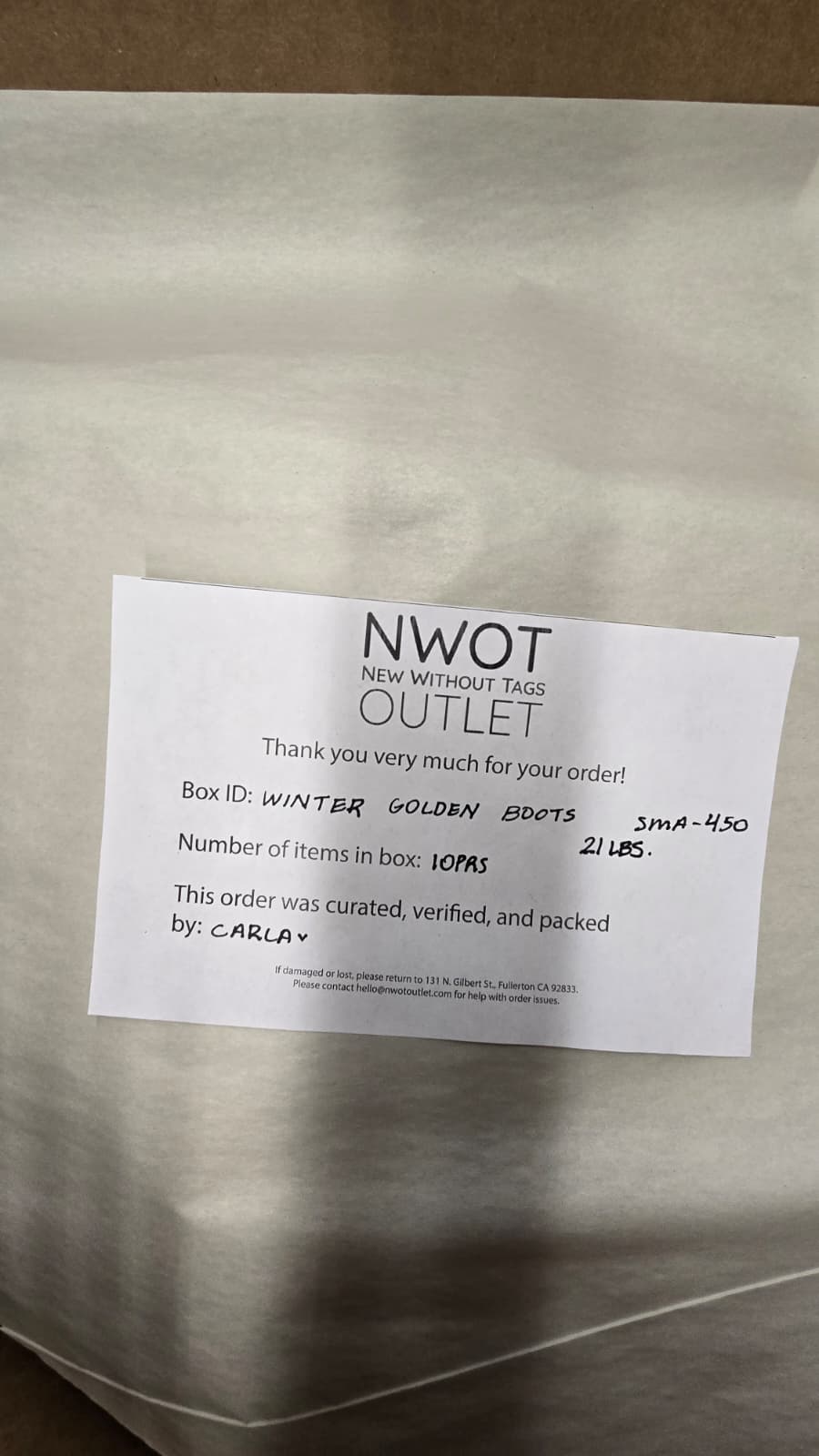 Winter Golden Boots | Assorted  Boots | 10 pairs | Small Box# SMA-450