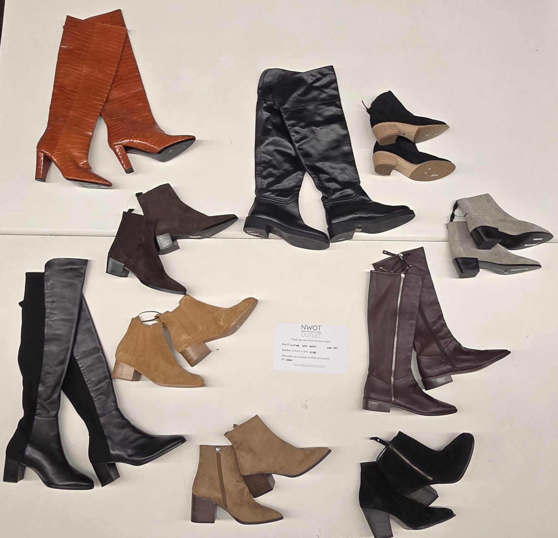 Winter Golden Boots | Assorted  Boots | 10 pairs | Small Box# SMA-451