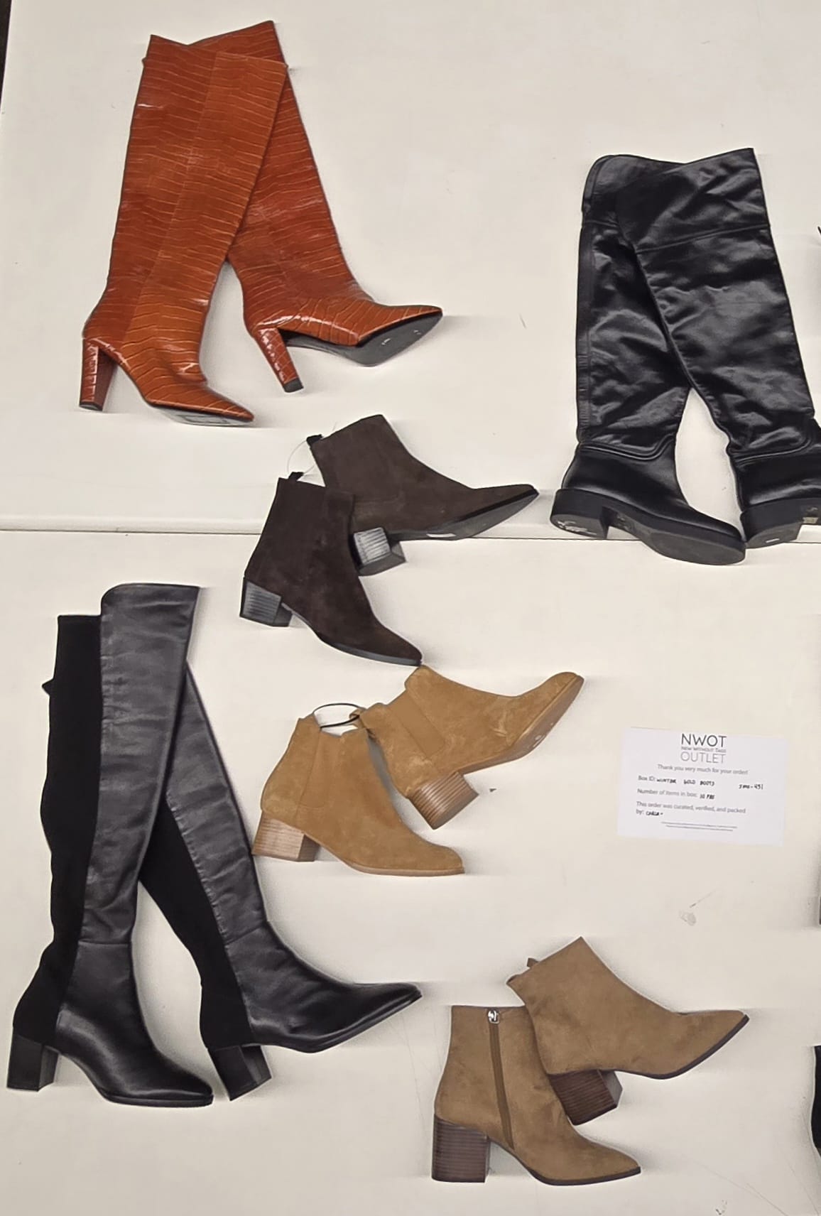 Winter Golden Boots | Assorted  Boots | 10 pairs | Small Box# SMA-451