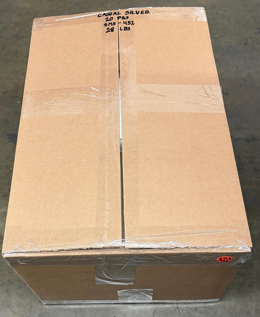 Casual Silver Shoes | Assorted Silver Shoes | 20 pairs | Small Box# SMA-452