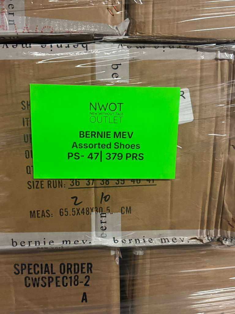 Bernie Mev Shoe Pallet | Assorted Footwear | 379 Pairs | Pallet# PS-47